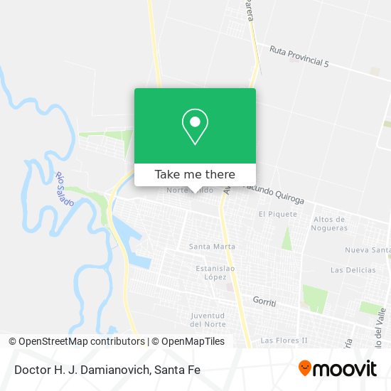 Mapa de Doctor H. J. Damianovich