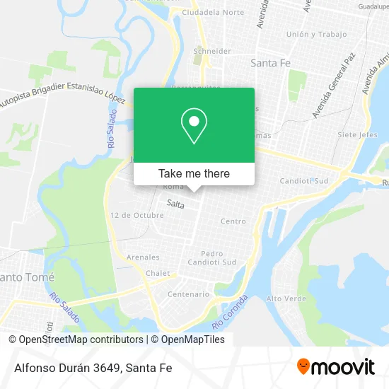 Alfonso Durán 3649 map