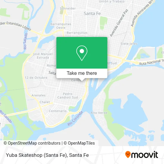 Yuba Skateshop (Santa Fe) map