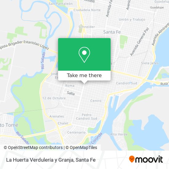 Mapa de La Huerta Verdulería y Granja
