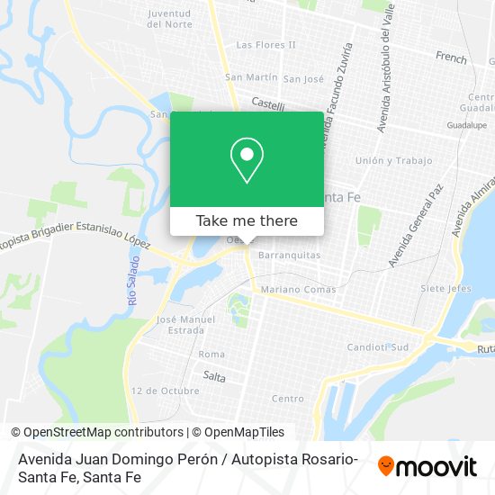 Avenida Juan Domingo Perón / Autopista Rosario-Santa Fe map