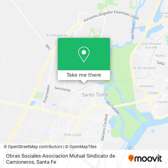Mapa de Obras Sociales-Asociacion Mutual Sindicato de Camioneros