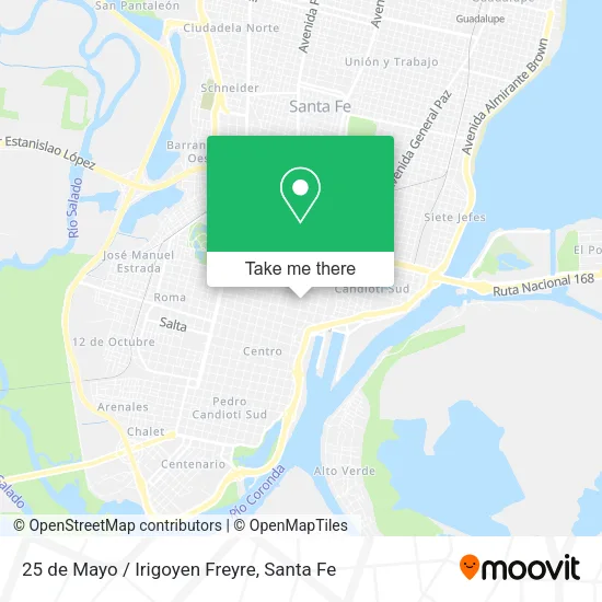 25 de Mayo / Irigoyen Freyre map