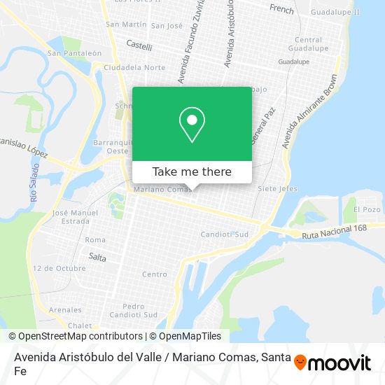 Mapa de Avenida Aristóbulo del Valle / Mariano Comas