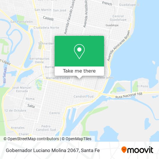 Mapa de Gobernador Luciano Molina 2067