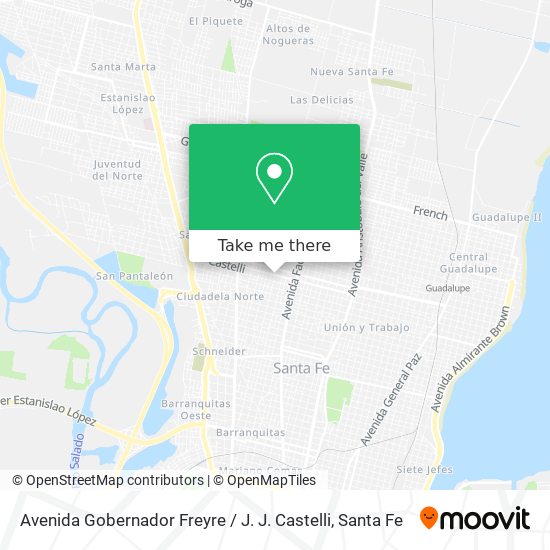 Avenida Gobernador Freyre / J. J. Castelli map