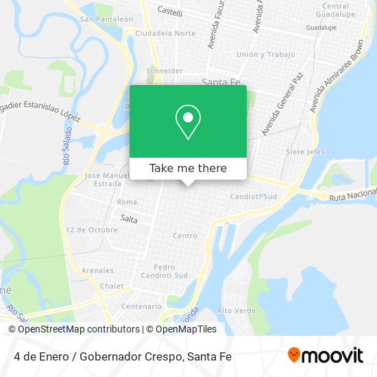 Mapa de 4 de Enero / Gobernador Crespo