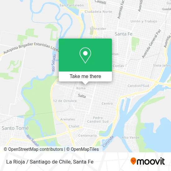 La Rioja / Santiago de Chile map