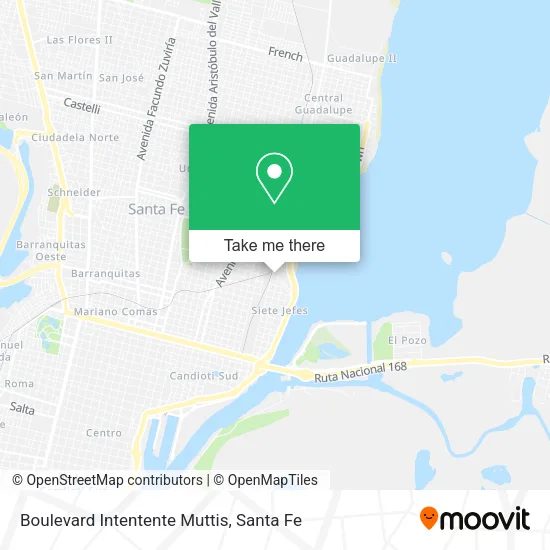 Mapa de Boulevard Intentente Muttis