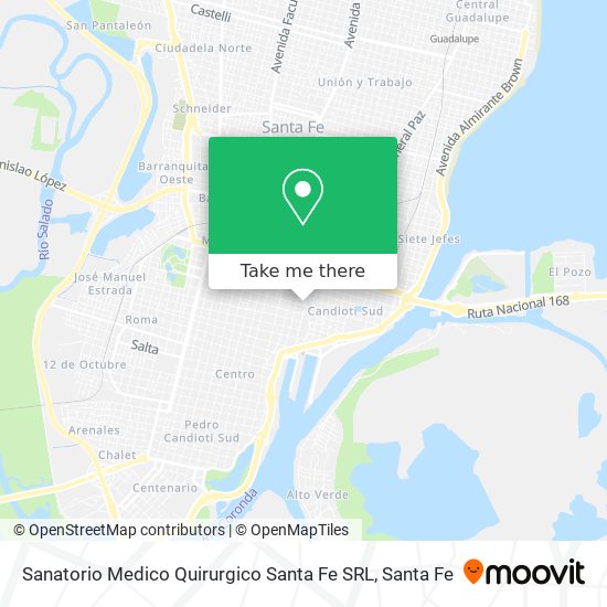 Sanatorio Medico Quirurgico Santa Fe SRL map