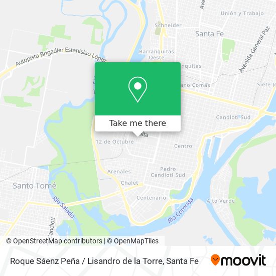 Roque Sáenz Peña / Lisandro de la Torre map