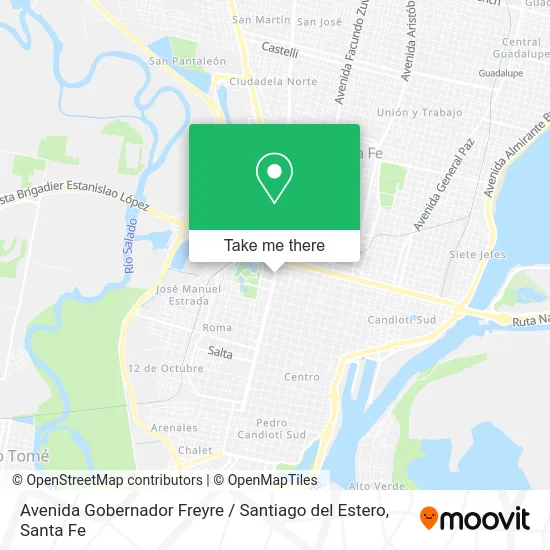 Avenida Gobernador Freyre / Santiago del Estero map