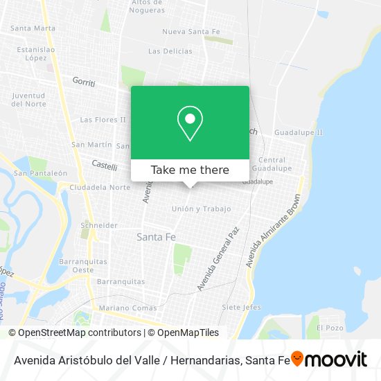 Avenida Aristóbulo del Valle / Hernandarias map