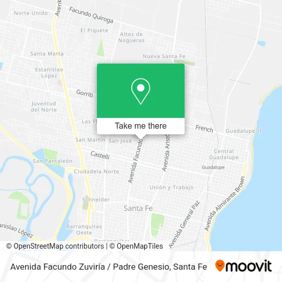 Avenida Facundo Zuviría / Padre Genesio map