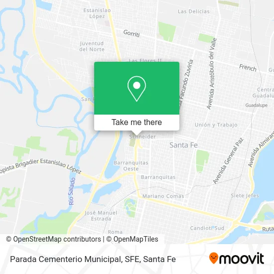 Parada Cementerio Municipal, SFE map