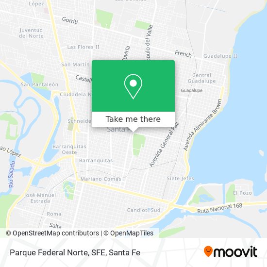 Parque Federal Norte, SFE map