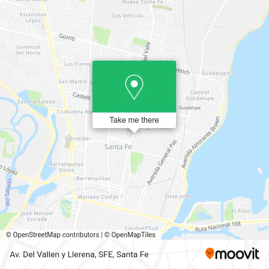Av. Del Vallen y Llerena, SFE map