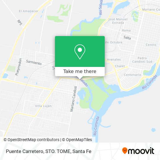 Puente Carretero, STO. TOME map