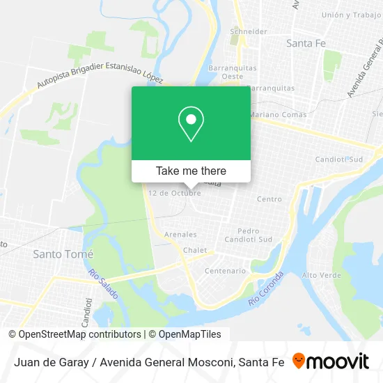 Juan de Garay / Avenida General Mosconi map