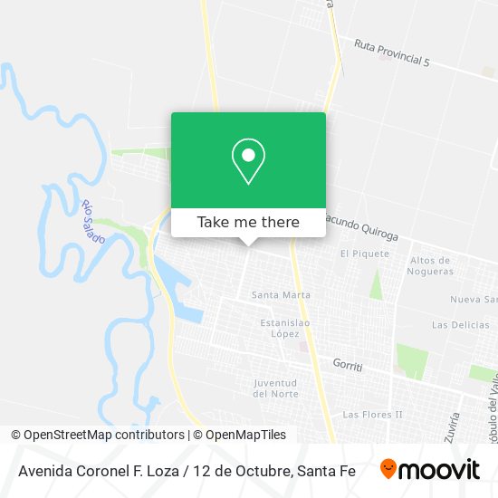 Avenida Coronel F. Loza / 12 de Octubre map