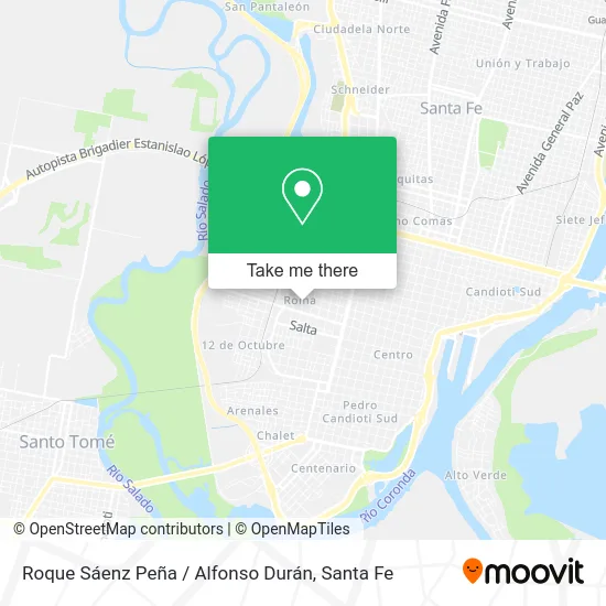Roque Sáenz Peña / Alfonso Durán map