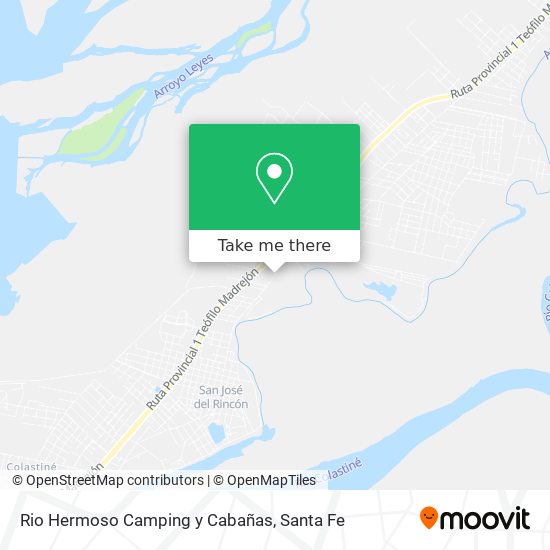 Mapa de Rio Hermoso Camping y Cabañas