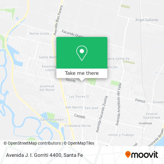 Mapa de Avenida J. I. Gorriti 4400