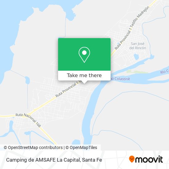 Camping de AMSAFE La Capital map