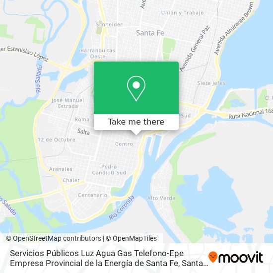 Servicios Públicos Luz Agua Gas Telefono-Epe Empresa Provincial de la Energía de Santa Fe map