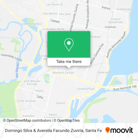 Domingo Silva & Avenida Facundo Zuviría map