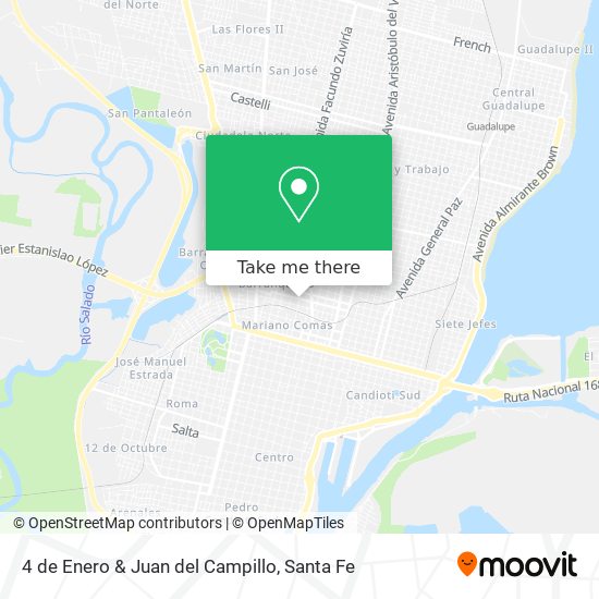 Mapa de 4 de Enero & Juan del Campillo