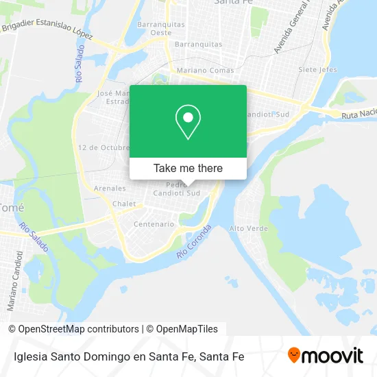 Mapa de Iglesia Santo Domingo en Santa Fe