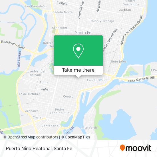 Puerto Niño Peatonal map