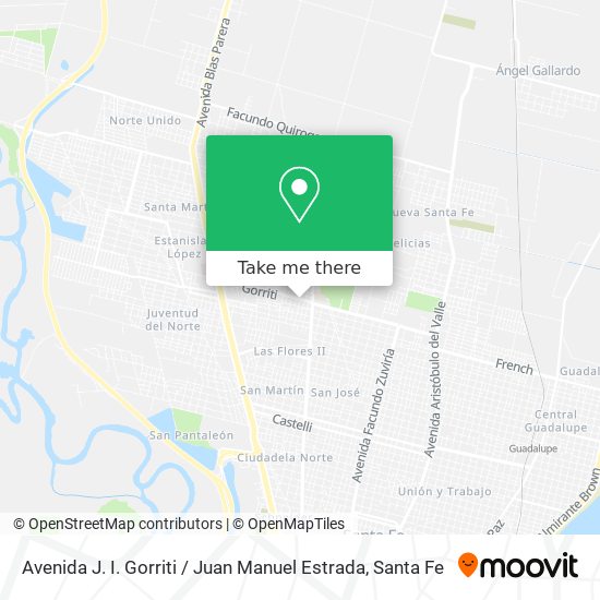 Avenida J. I. Gorriti / Juan Manuel Estrada map