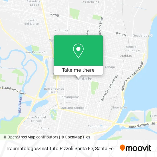 Traumatologos-Instituto Rizzoli Santa Fe map