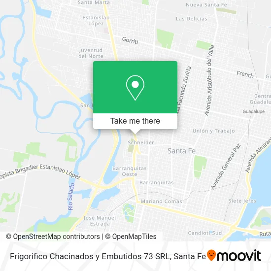 Frigorifico Chacinados y Embutidos 73 SRL map