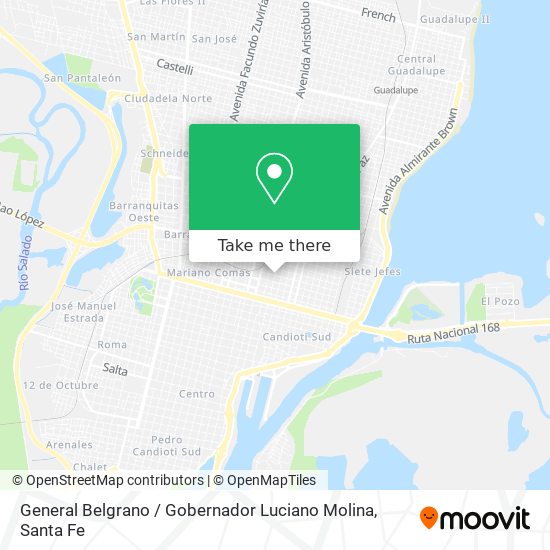 Mapa de General Belgrano / Gobernador Luciano Molina