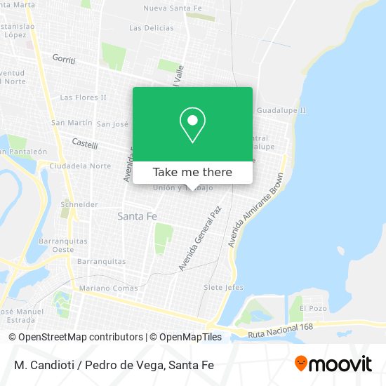M. Candioti / Pedro de Vega map