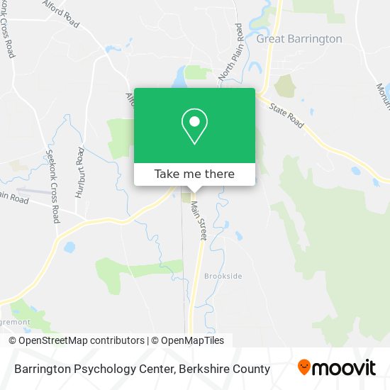 Barrington Psychology Center map