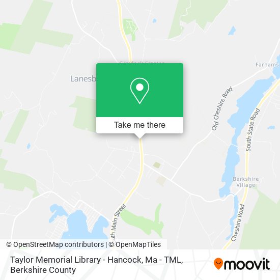 Mapa de Taylor Memorial Library - Hancock, Ma - TML