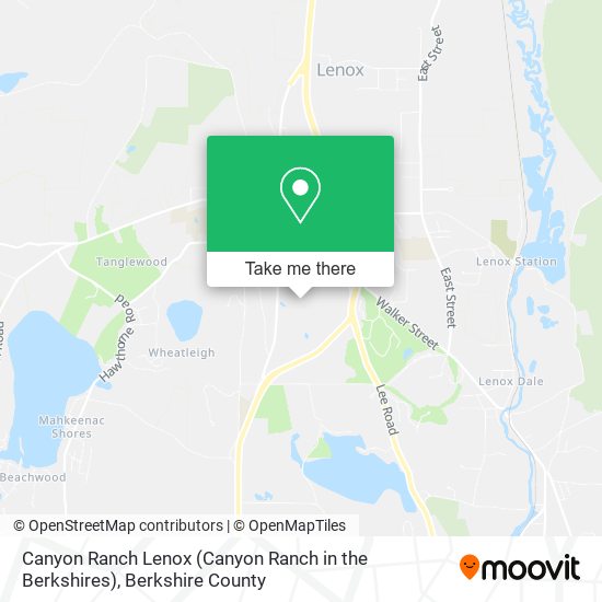 Mapa de Canyon Ranch Lenox (Canyon Ranch in the Berkshires)