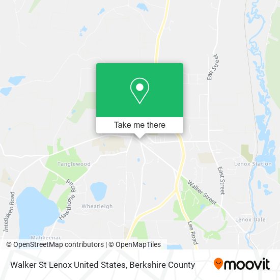 Walker St Lenox United States map