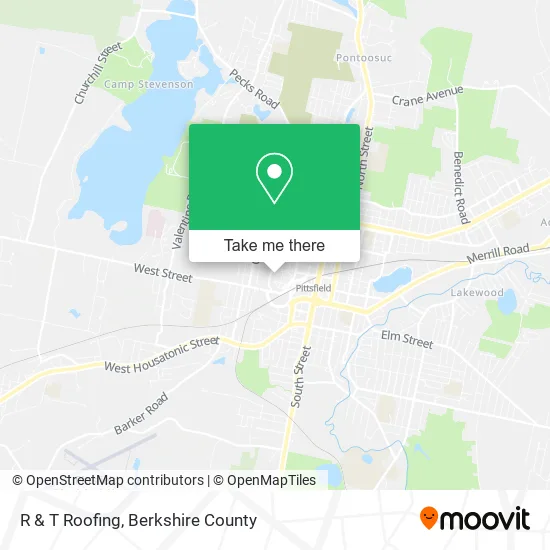 R & T Roofing map