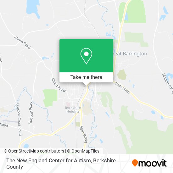 The New England Center for Autism map