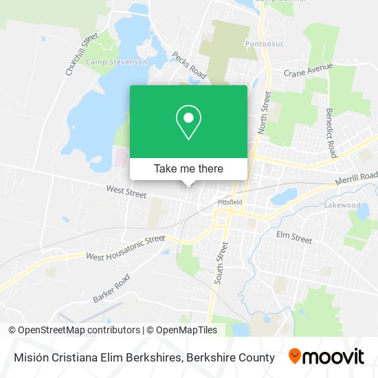 Mapa de Misión Cristiana Elim Berkshires