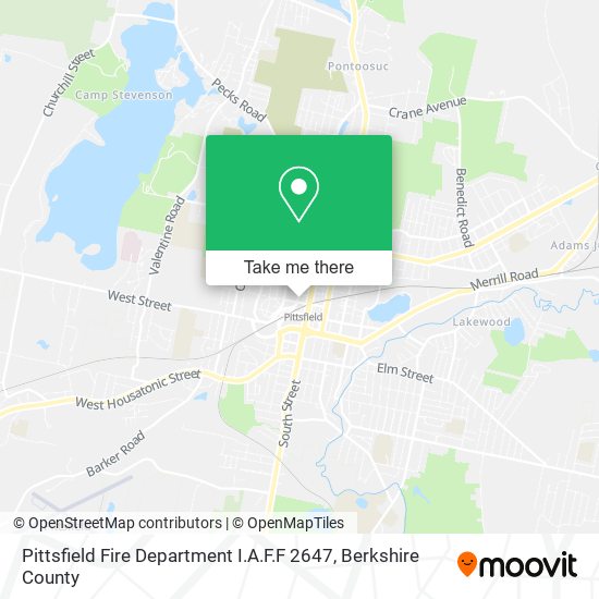 Pittsfield Fire Department I.A.F.F 2647 map