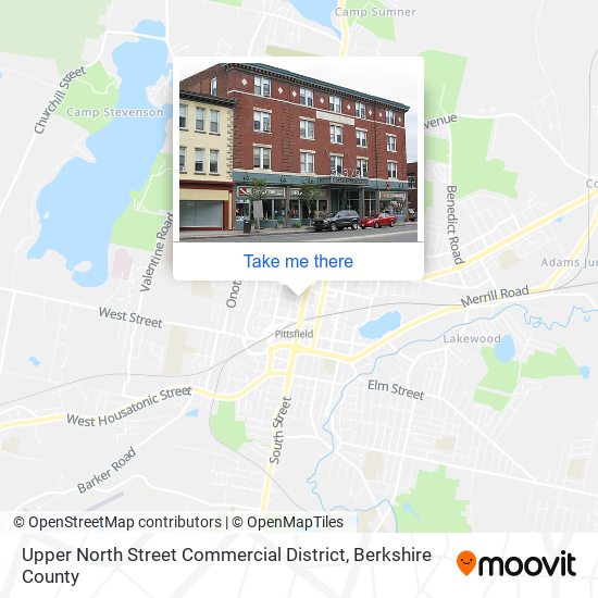 Upper North Street Commercial District map