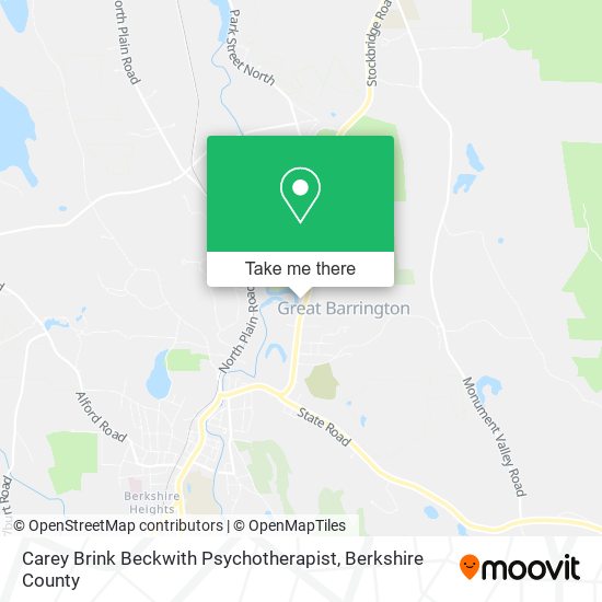 Carey Brink Beckwith Psychotherapist map