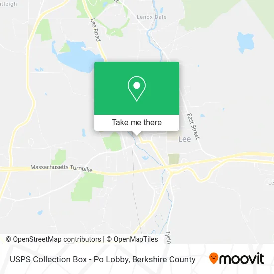 USPS Collection Box - Po Lobby map