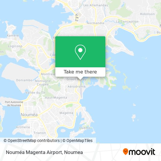 Nouméa Magenta Airport map